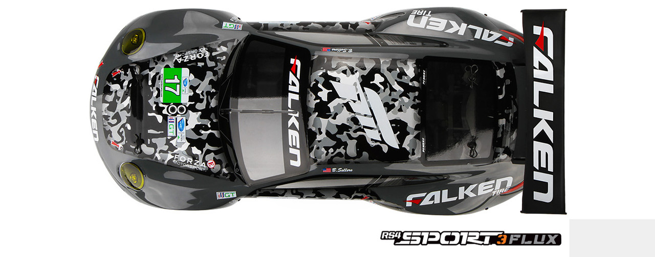 HPI114350 RS4 Sport 3 Flux Porsche 911 GT3R RTR, 1/10 Scale, 4WD, w/ 2.4GHz Radio System