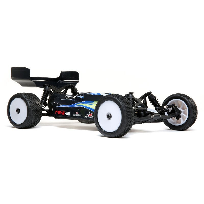 1/16 Mini-B Brushed RTR 2WD Buggy, *Black/White LOS01016T2