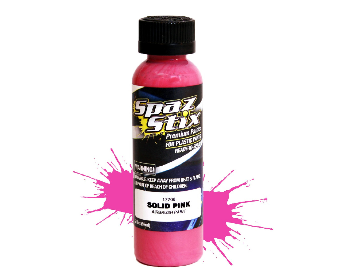 SZX12700  Solid Pink Airbrush Ready Paint, 2oz Bottle