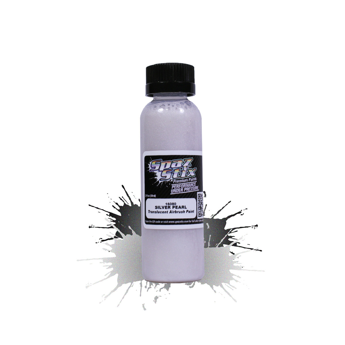 SZX16080 Silver Pearl Airbrush Ready Paint, 2oz Bottle - Hobbies