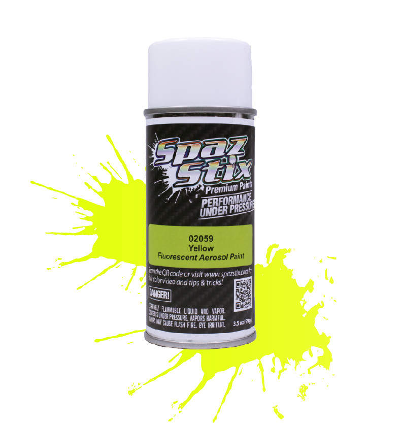 SZX02059  Yellow Fluorescent Aerosol Paint, 3.5oz Can