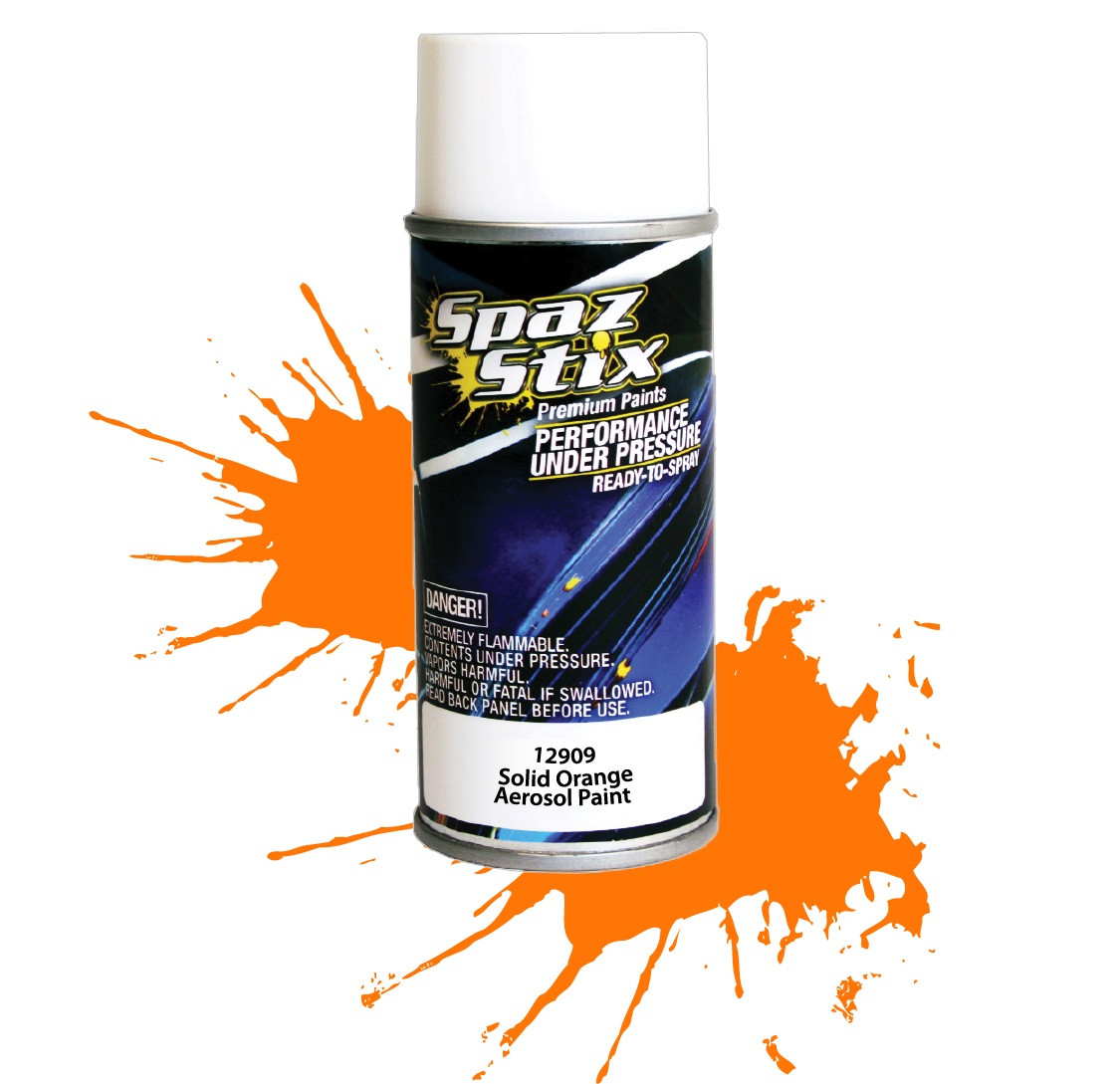 SZX12909  Solid Orange Aerosol Paint, 3.5oz Can