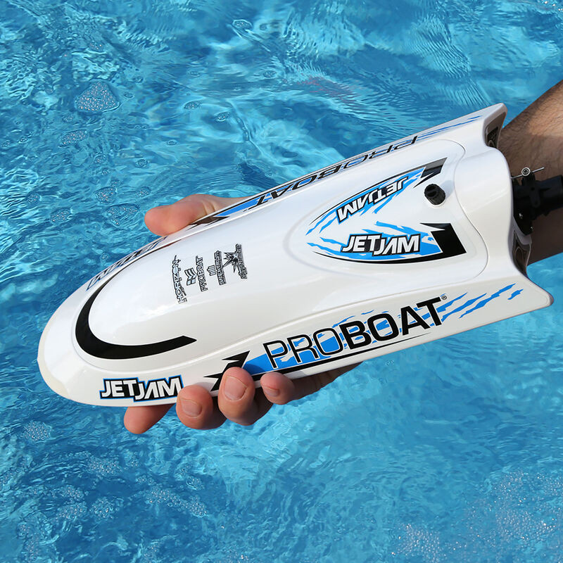 Jet Jam 12" Pool Racer Brushed RTR, White  PRB08031V2T2
