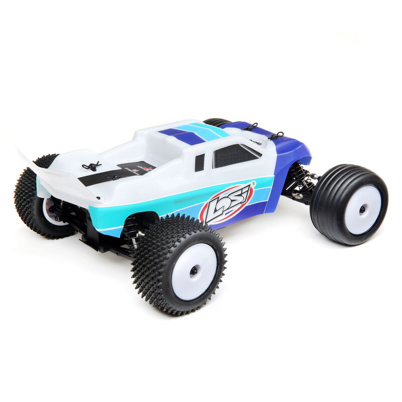 1/18 Mini-T 2.0 2WD Stadium Truck Brushless RTR, Blue LOS01019T2