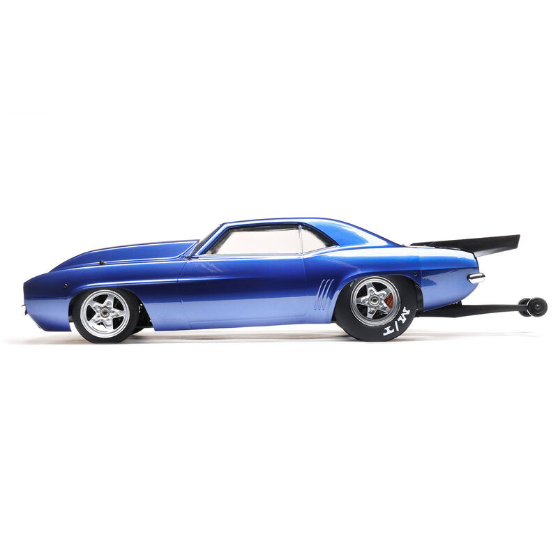 1/10 '69 Camaro 22S No Prep Drag Car, Brushless 2WD RTR, Blue LOS03035T2