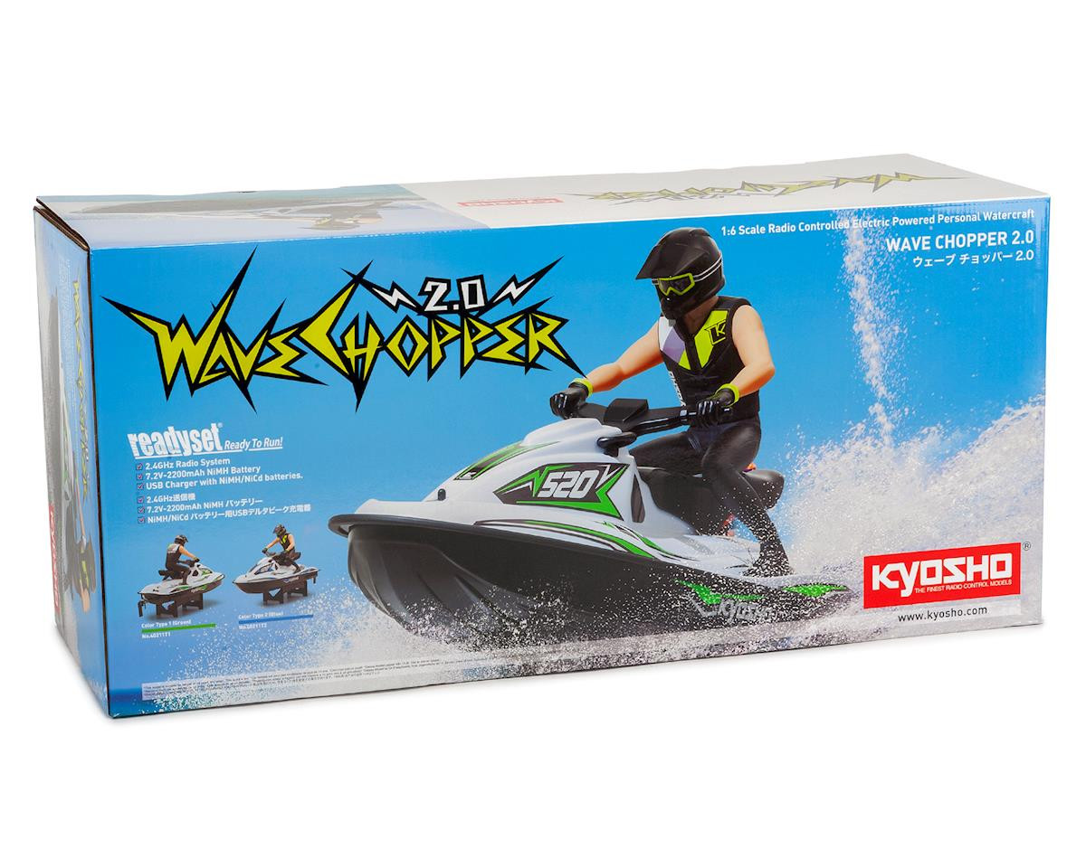 40211T2 Kyosho Wave Chopper 2.0 Electric Watercraft *Blue w/KT-231P 2.4GHz Transmitter, Battery & Charger