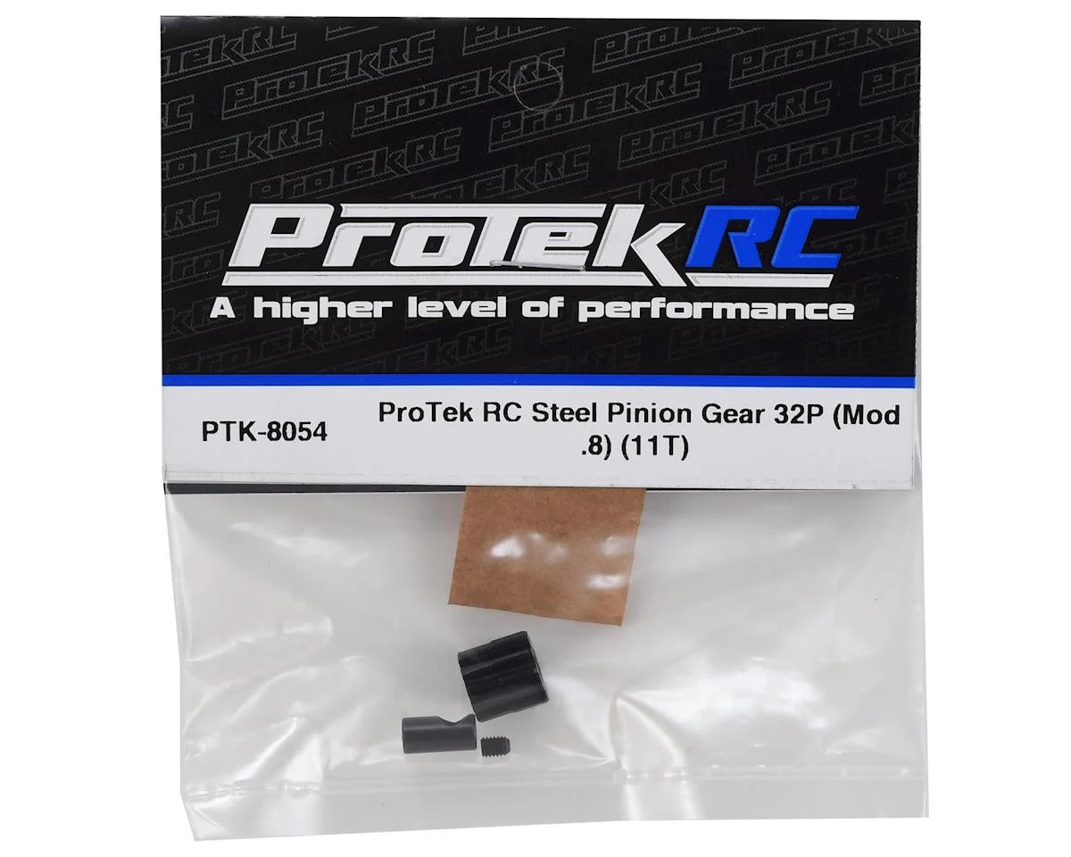 ProTek RC Steel 32P Pinion Gear w/3.17mm Reducer Sleeve (Mod .8) (5mm Bore) (11T)  PTK8054