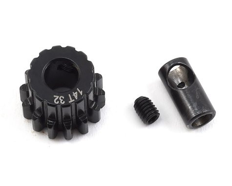 ProTek RC Steel 32P Pinion Gear w/3.17mm Reducer Sleeve (Mod .8) (5mm Bore) (14T)   PTK8057
