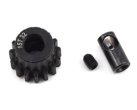 ProTek RC Steel 32P Pinion Gear w/3.17mm Reducer Sleeve (Mod .8) (5mm Bore) (15T)   PTK8058