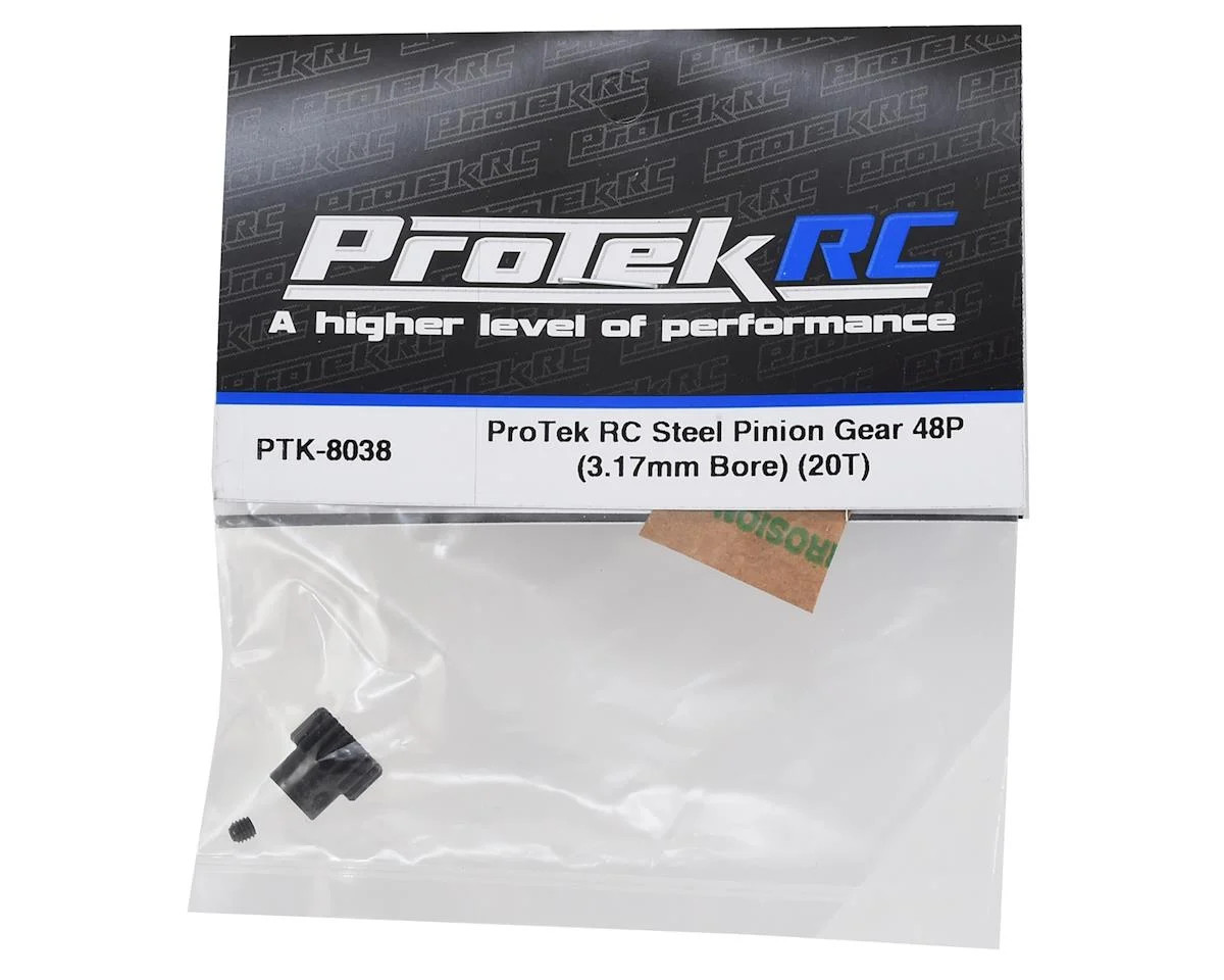 ProTek RC Lightweight Steel 48P Pinion Gear (3.17mm Bore) (20T)     PTK8038