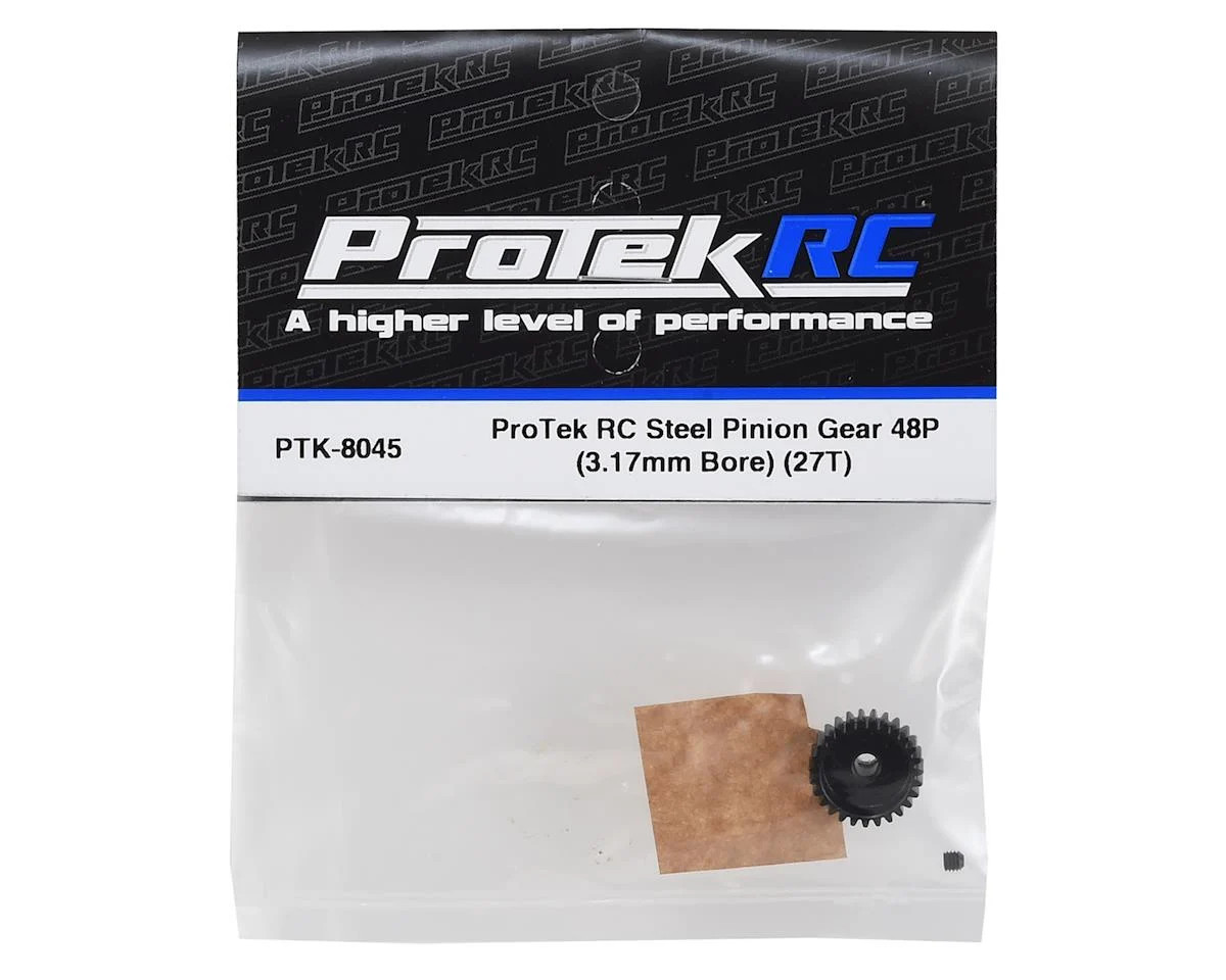 ProTek RC Lightweight Steel 48P Pinion Gear (3.17mm Bore) (27T) PTK8045