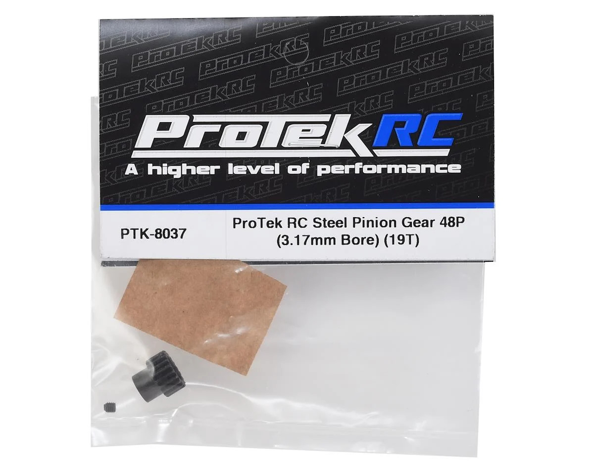 ProTek RC Lightweight Steel 48P Pinion Gear (3.17mm Bore) (19T)  PTK8037