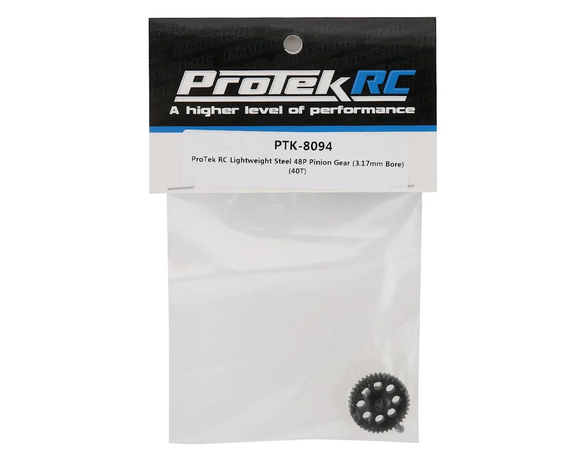 ProTek RC Lightweight Steel 48P Pinion Gear (3.17mm Bore) (40T) PTK8094