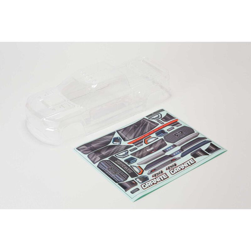 Granite 4X4 Clear Body with Decals And Window Masks   ARA402308