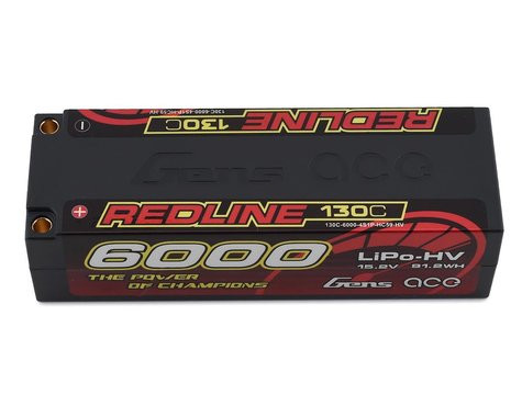 Gens ace Redline 6000mAh 15.2V 130C 4S1P Hard Case HV LiPo Battery  gea60004s13d5