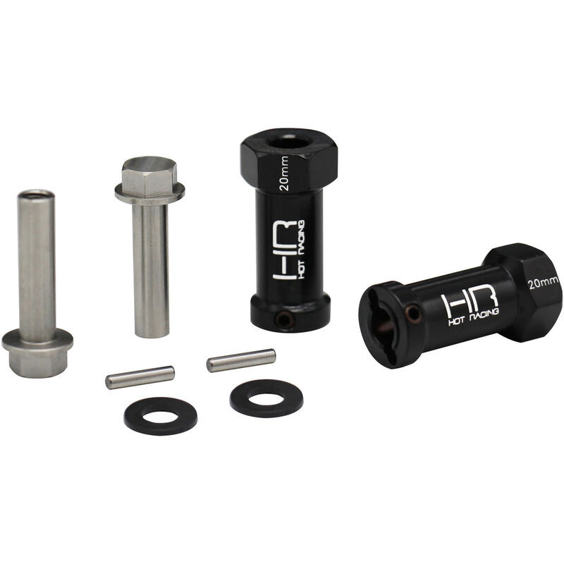 HRASCX10TT01 20mm Wheel Hub Exten 12mm Hex (2): SCX, Wraith