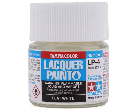Tamiya LP-4 Flat White Lacquer Paint (10ml)TAM82104