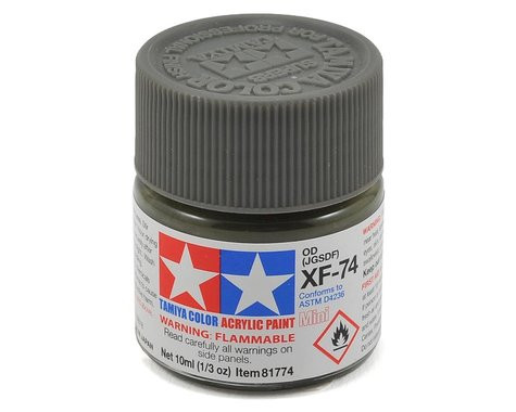 Tamiya XF-74 Flat Olive Drab Acrylic Paint (10ml) TAM81774