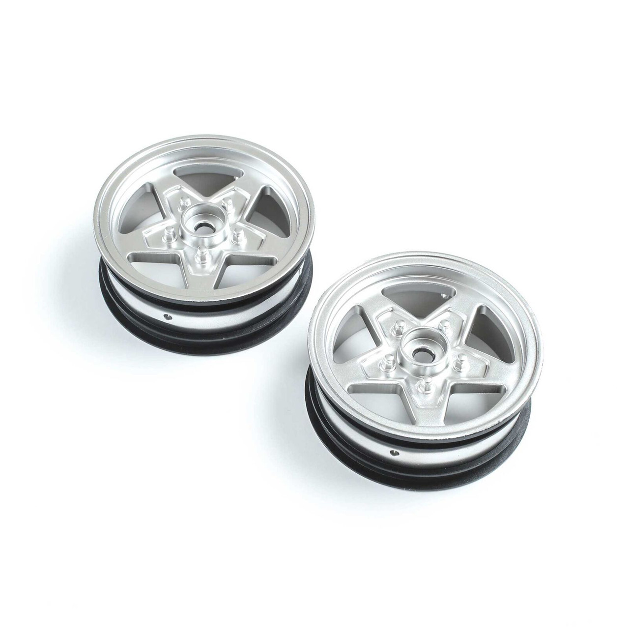LOS43047 Front Wheel, Satin Chrome (2): 22S Drag
