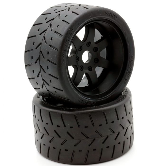 Powerhobby 1/8 Gripper 54/100 Belted Mounted Tires 17mm Black Wheels  PHT5102