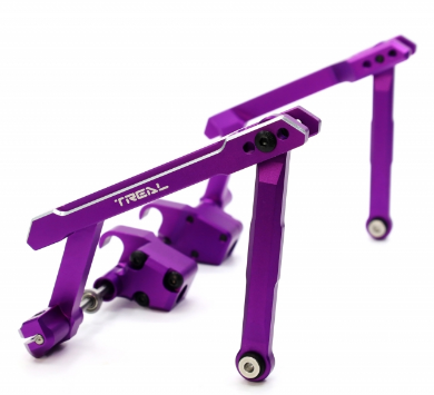Treal Ryft Front Sway Bar Aluminum 7075 CNC Machined Torsional Linkage for 1/10 Axial RBX10 Ryft purple
