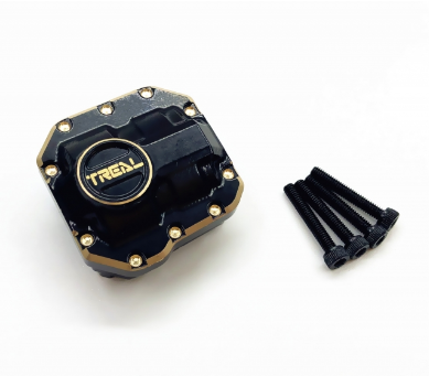 Treal Axial SCX10 II 2 Brass Diff Cover Front Rear 50g for 90046 90047 RC Crawler black