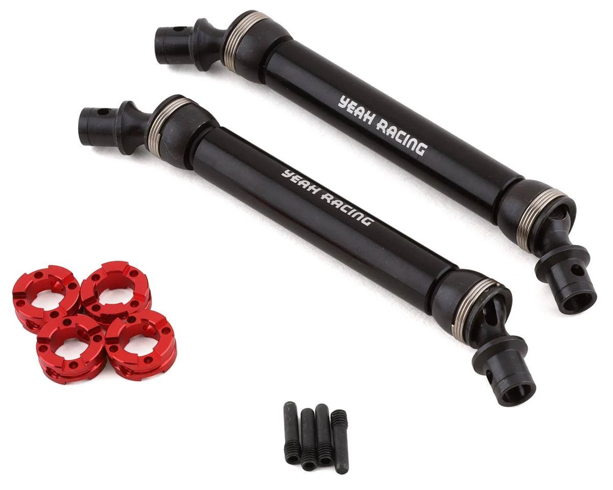 YEA-AXCP-004 Yeah Racing Axial Capra 1.9 Front & Rear Steel Center Driveshafts (Black) (2) 