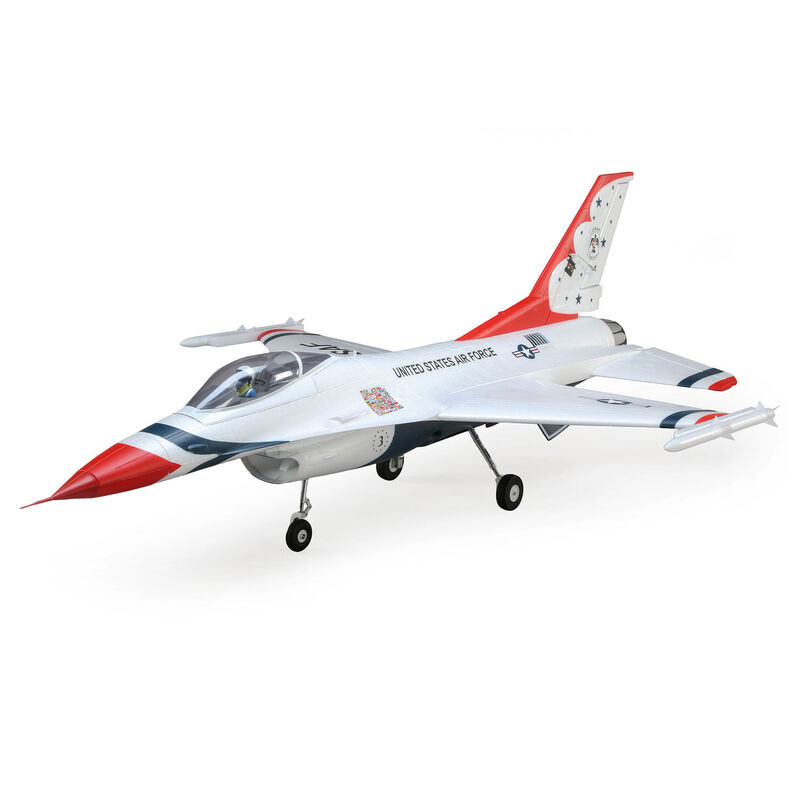 EFL78500 F-16 Thunderbirds 70mm EDF Jet BNF Basic with AS3X and SAFE Select 