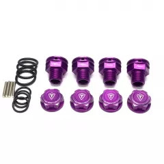 TREAL 17MM HEX HUBS Extended Wheel Hubs +5mm (4P) Aluminum 7075 with nuts for HPI SAVAGE 1/8 Scale PURPLE x0036tfbs9