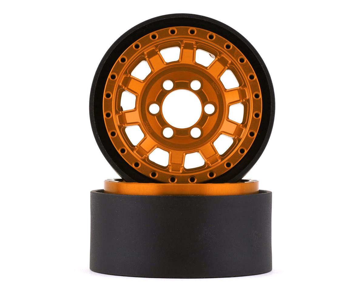  Vanquish Products KMC 1.9 KM236 Tank 1.9 Beadlock Crawler Wheels (Orange) (2) 