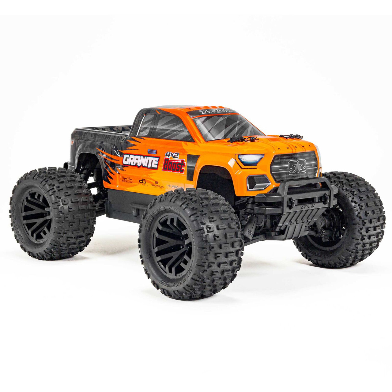 ARA4102V4T1 1/10 GRANITE 4X2 BOOST MEGA 550 Brushed Monster Truck RTR, Orange