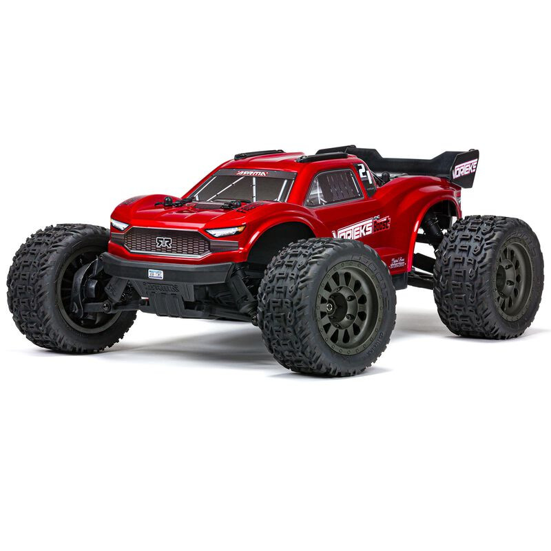 ARA4105V4T1 1/10 VORTEKS 4X2 BOOST MEGA 550 Brushed Stadium Truck RTR, Red