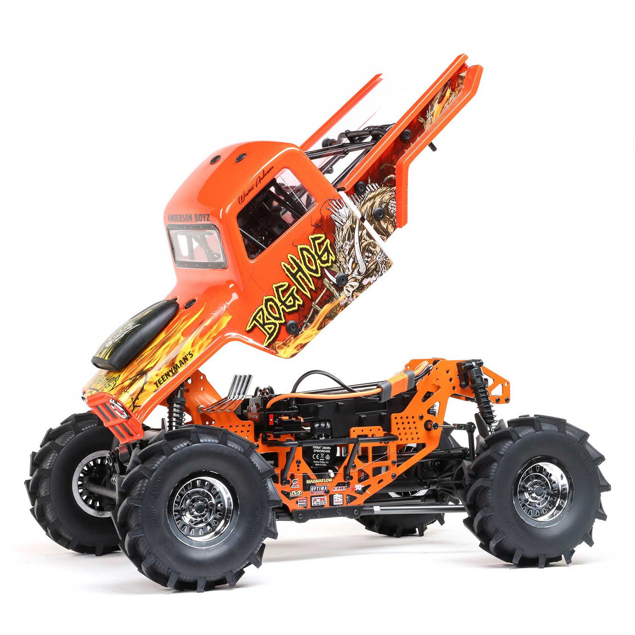 LMT 4WD Solid Axle Mega Truck Brushless RTR, Bog Hog   LOS04024T2