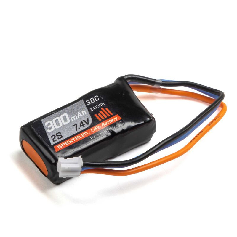 7.4V 300mAh 2S 30C LiPo Battery: PH  SPMX3002S30