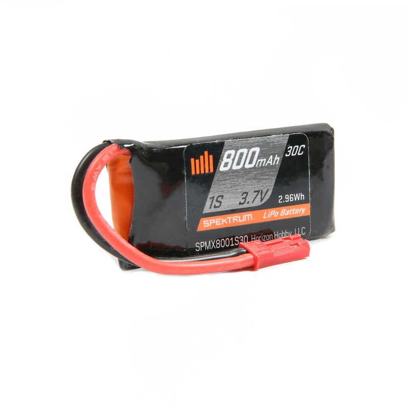 SPMX8001S30  3.7V 800mAh 1S 30C LiPo Battery: JST