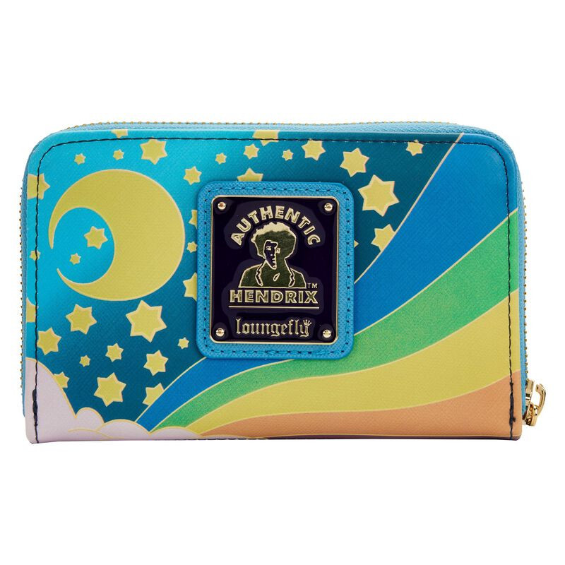 Jimi Hendrix Psychedelic Landscape Glow-in-the-Dark Zip-Around Wallet jhwa0001