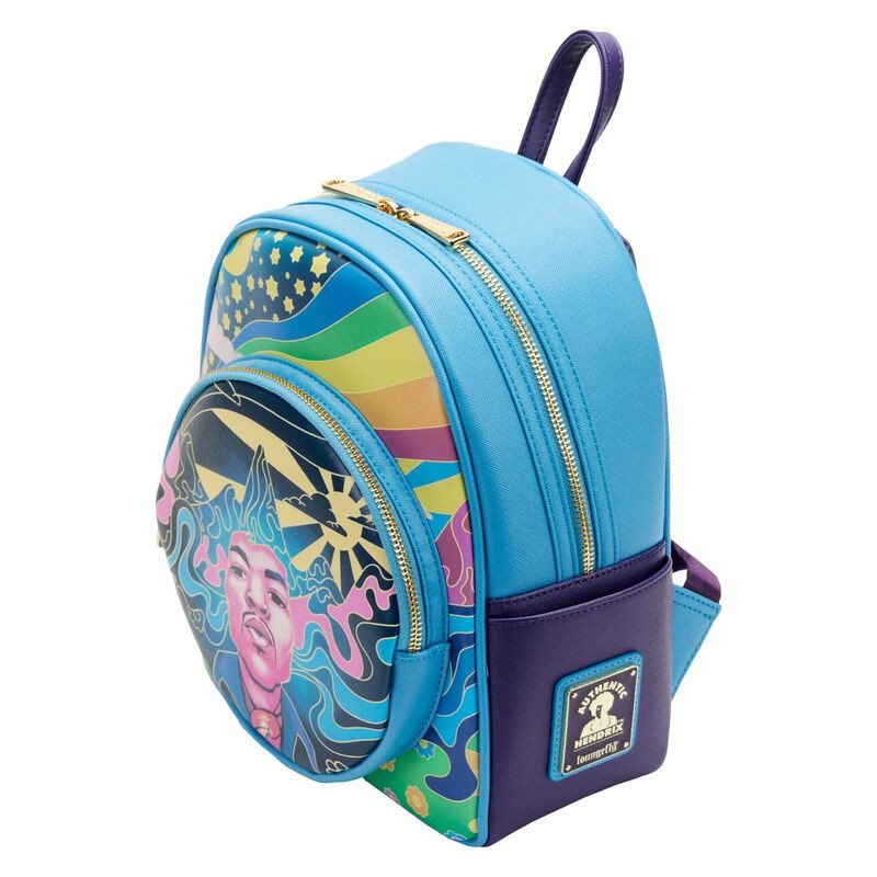 Loungefly - Jimi Hendrix Psychedelic Landscape Glow in the Dark Mini Backpack jhbk0001