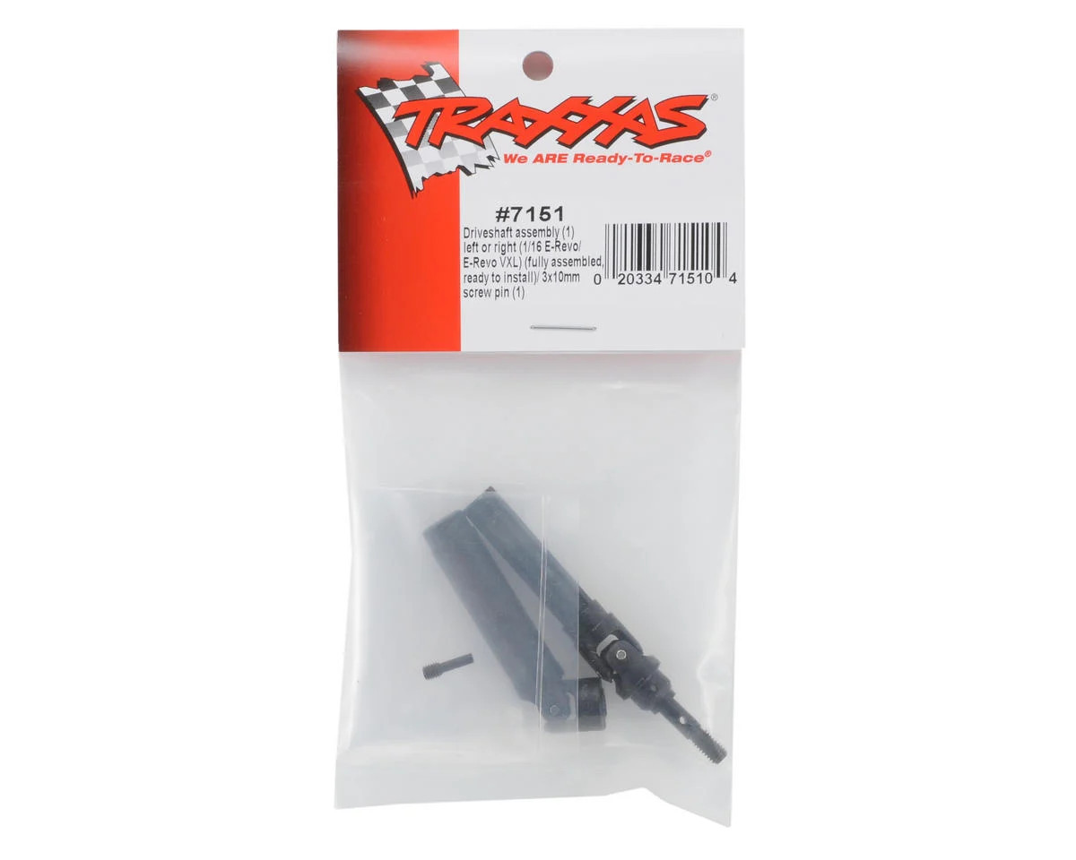Traxxas 7151 Driveshaft assembly (1) left or right (fully assembled, ready to install)/ 3x10mm screw pin (1)