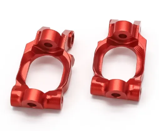 TREAL Alu# 7075 Front C Hubs Carriers (Left&Right) for 1/10 Losi HAMMER REY U4 X003BNHL1P RED