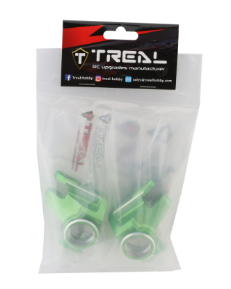 TREAL SCX6 Steering Knuckles L/R Front Hubs CNC Machined Aluminum 7075 for Axial SCX6 AR90 Upgrades X0032MYAMN GREEN
