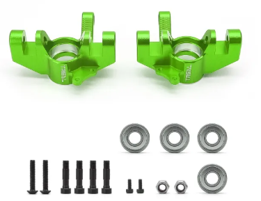 TREAL Alu# 7075 Front Steering Knuckles (Left&Right) for 1/10 Losi HAMMER REY U4 X003BNB41N GREEN