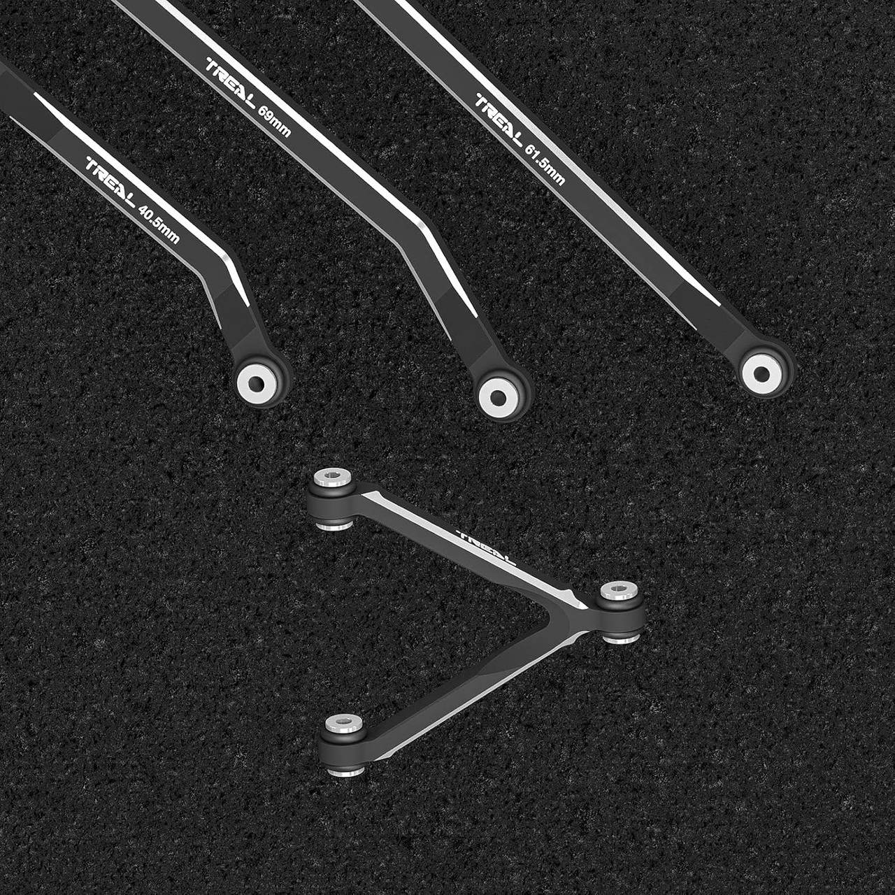 TREAL SCX24 High Clearance Links Set(7P) for SCX24 Gladiator Alu 7075 Chassis Links for Axial SCX24 1/24 RC Crawler Car AXI00005T X003727EM1