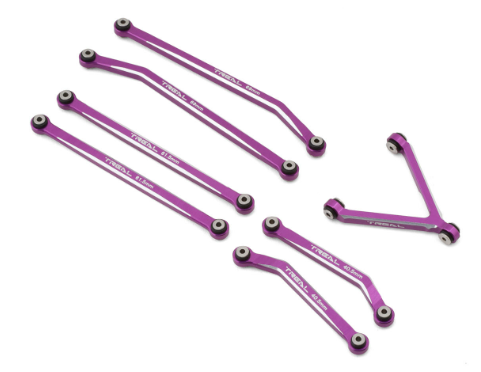 TREAL SCX24 High Clearance Links 4-Links Design (8pcs) Aluiminum 7075 for Axial SCX24 Gladiator X003H31U4X PURPLE