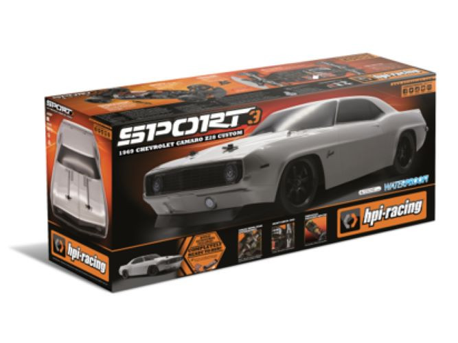 HPI Racing - RS4 Sport 3 1969 Chevrolet Camaro Z28 Custom, 1/10 4WD RTR w/2.4GHz Radio System, Battery & Charger  HPI160423