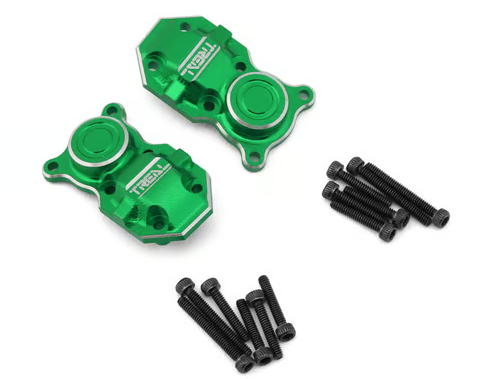 TREAL SCX24 Axle Diff Cover Aluminum 7075 (2P) for Axial SCX24 Deadbolt C10 Gladiator Bronco X0038ULB35 GREEN