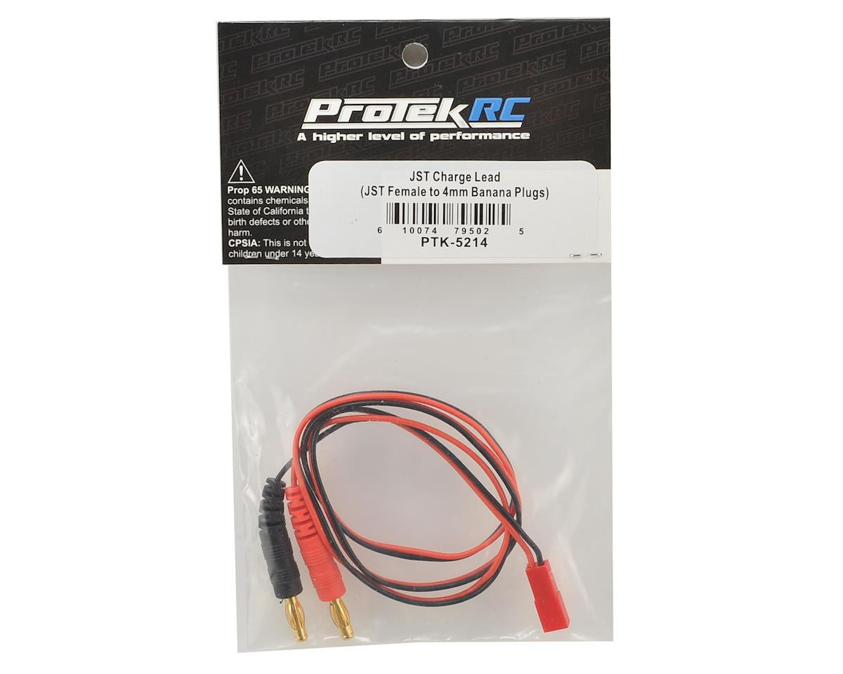 ptk-5214 Pro-tek RC jst charge lead (jst female to 4mm banana plugs)