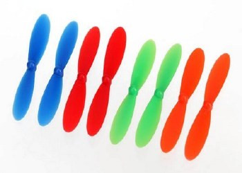 Traxxas QR-1 Rotor Blade Set Red/Blue/Green/Orange (8) TRA6226