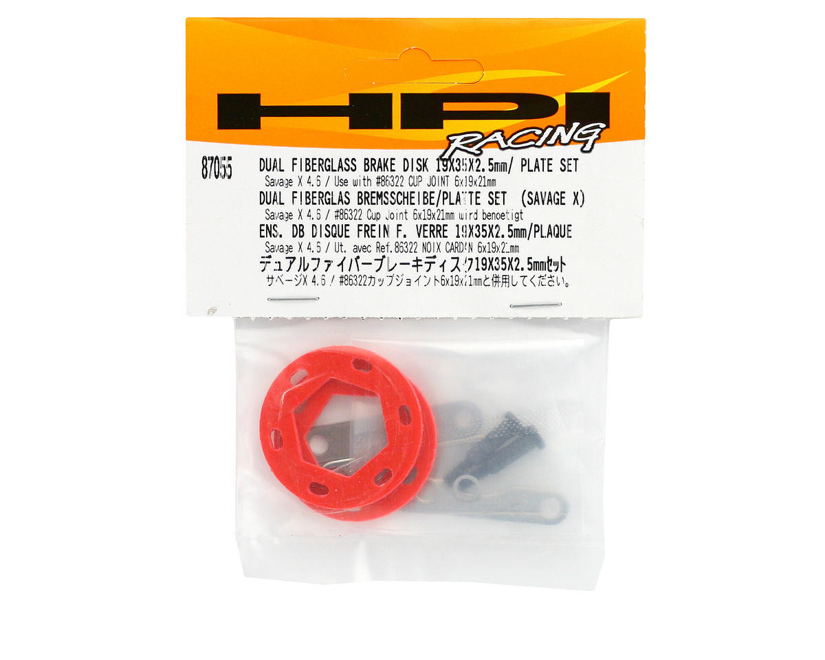  HPI 19x35x2.5mm Dual Fiberglass Brake Disk Set HPI87055