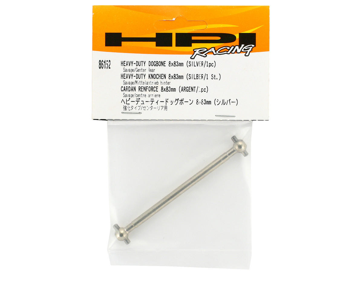  HPI 8x83mm Heavy Duty Dogbone (Silver) (Savage/Savage X) HPI86152