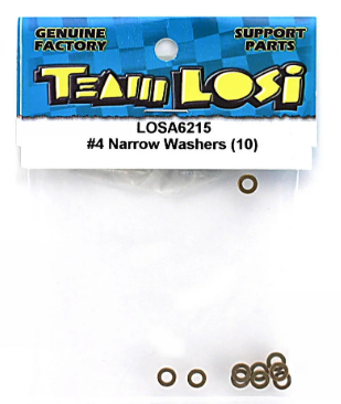  Losi Narrow #4 Washers (10) LOSA6215